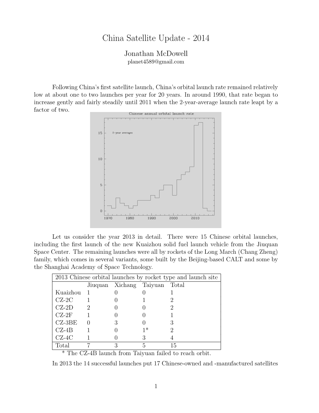 China Satellite Update 2014 (PDF)