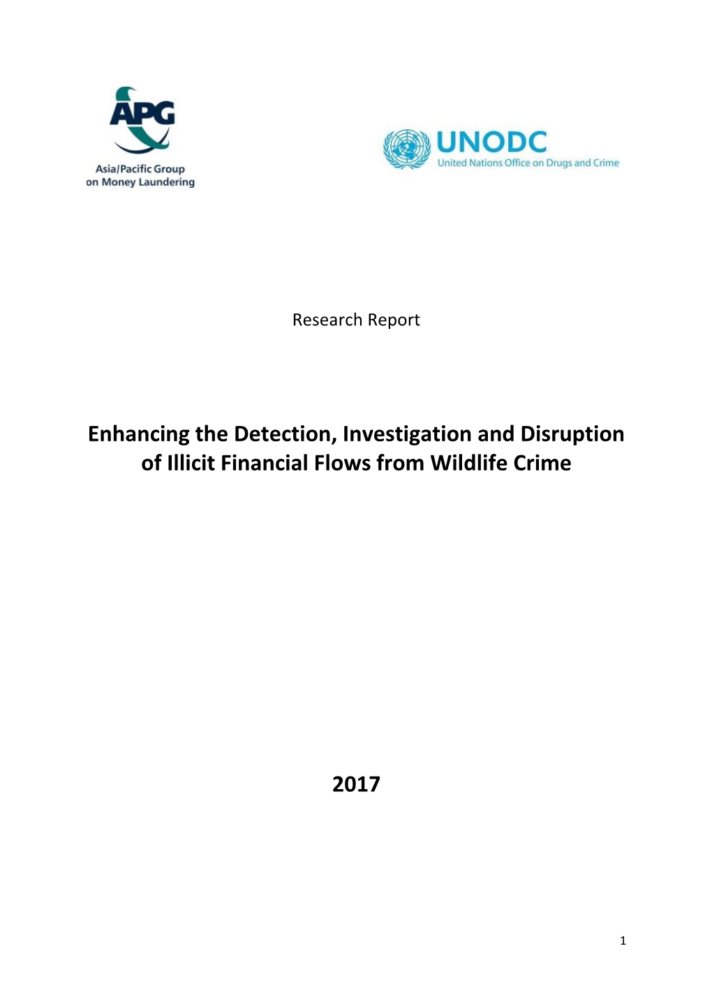 Enhancing the Detection, Investigation and Disruption of Illicit Financial Flows from Wildlife Crime