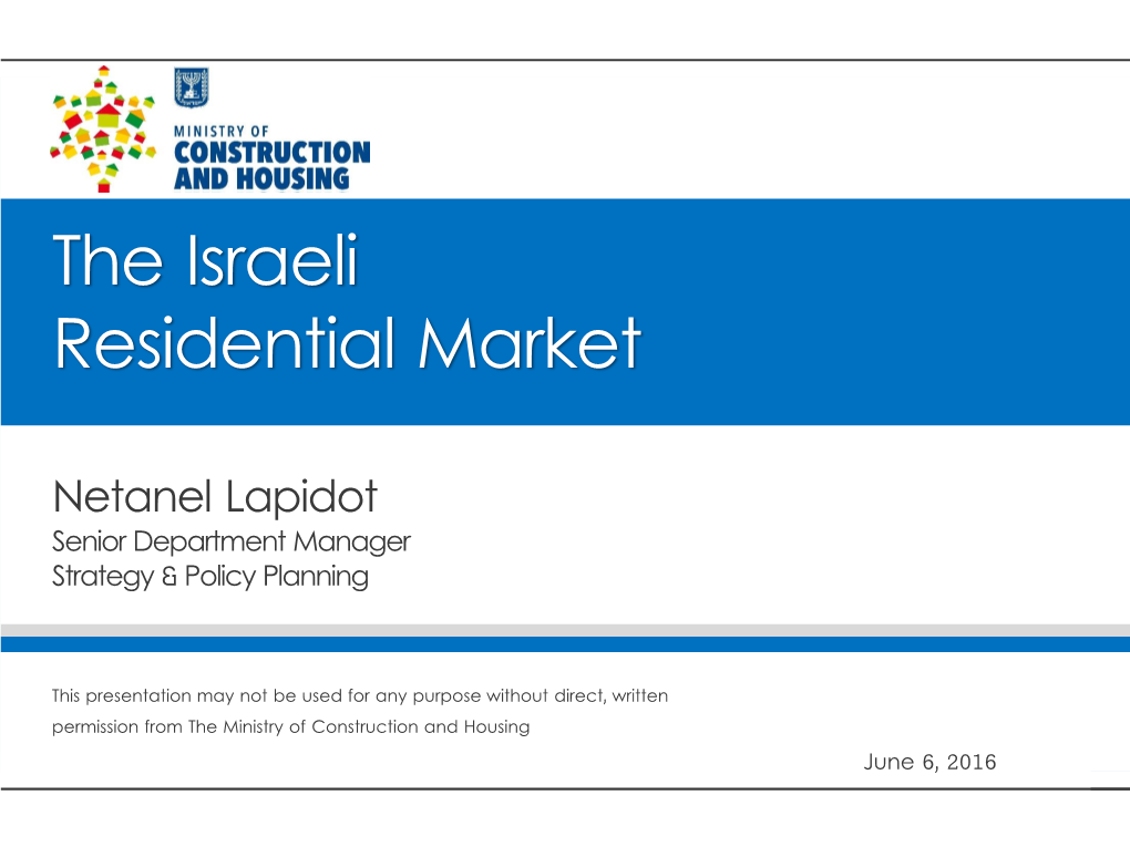 The Israeli Residential Market