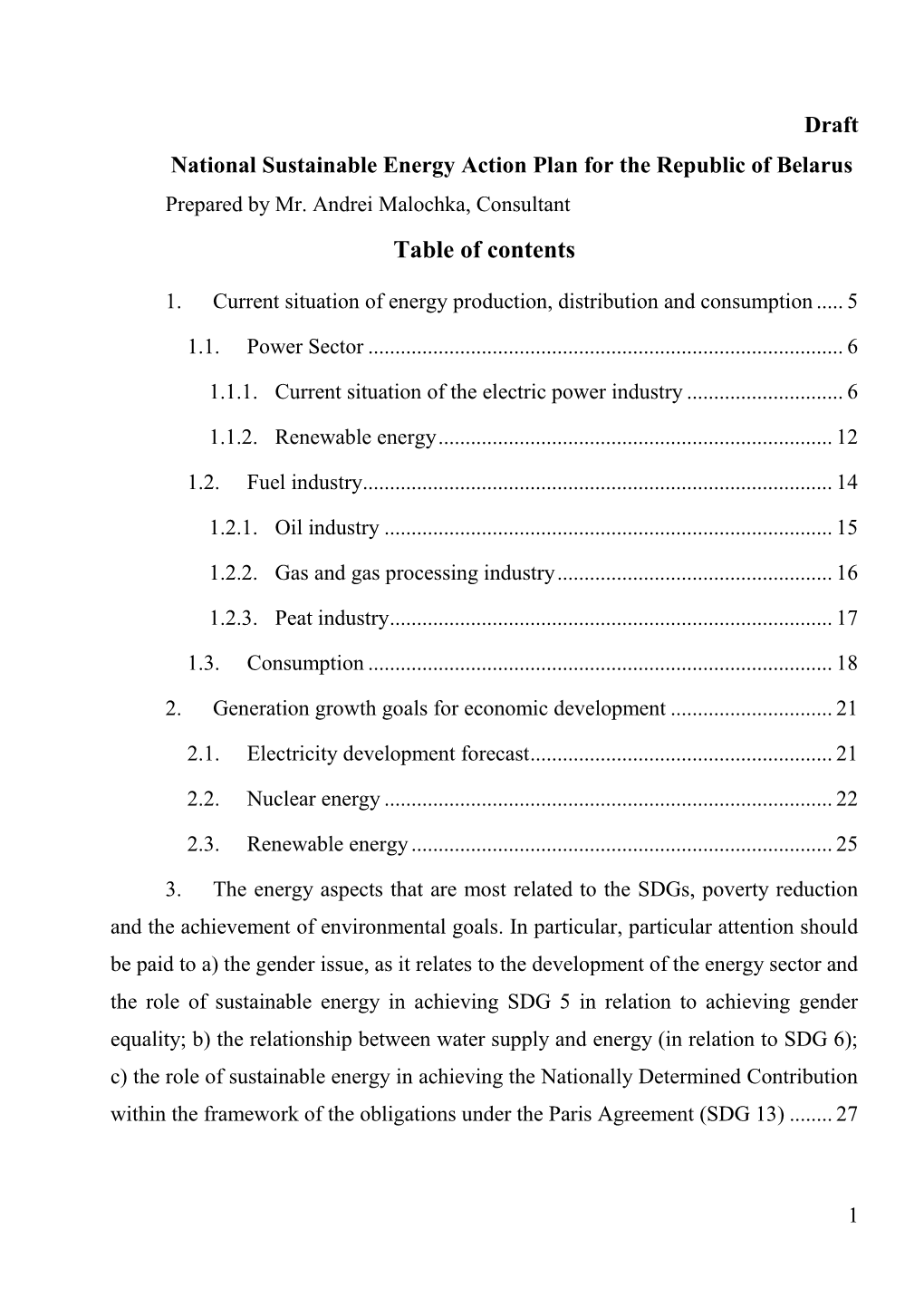 Table of Contents