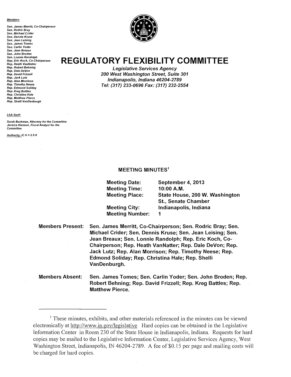 REGULATORY FLEXIBILITY COMMITTEE Rep