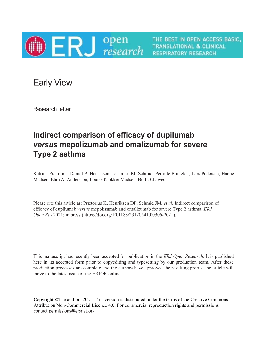 Indirect Comparison of Efficacy of Dupilumab Versus Mepolizumab and Omalizumab for Severe Type 2 Asthma