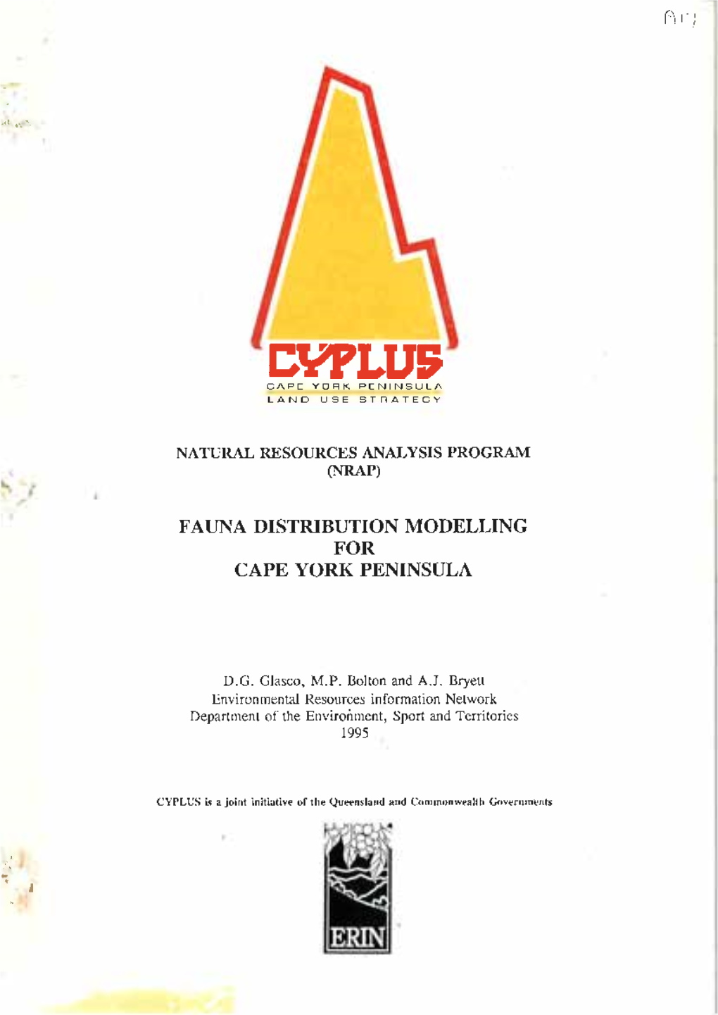 Fauna Distribution Modelling for Cape York Peninsula