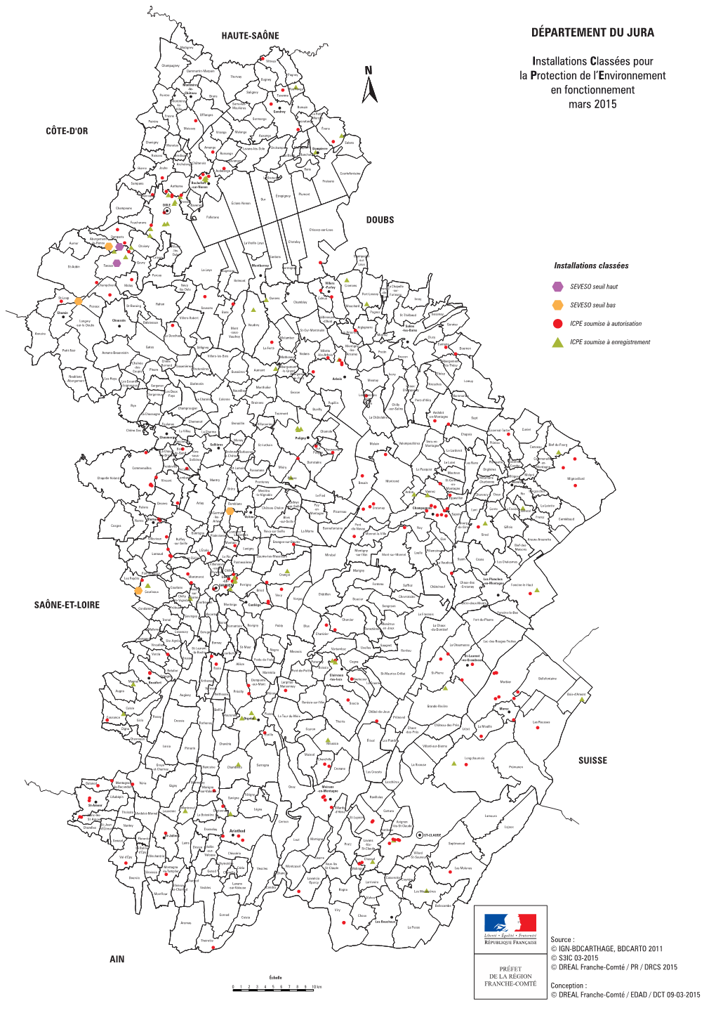 DÉPARTEMENT DU JURA Installations Classées Pour La