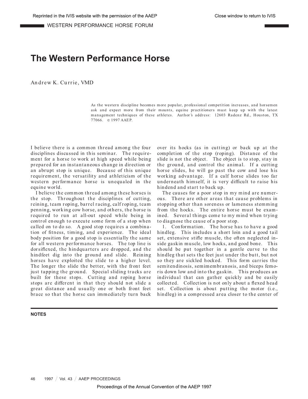 The Western Performance Horse