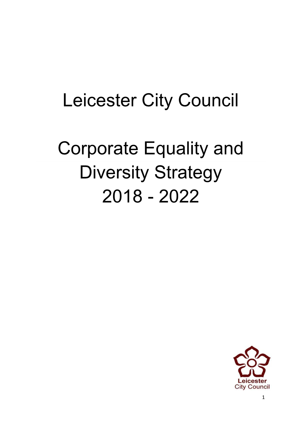 Leicester City Council Corporate Equality and Diversity Strategy