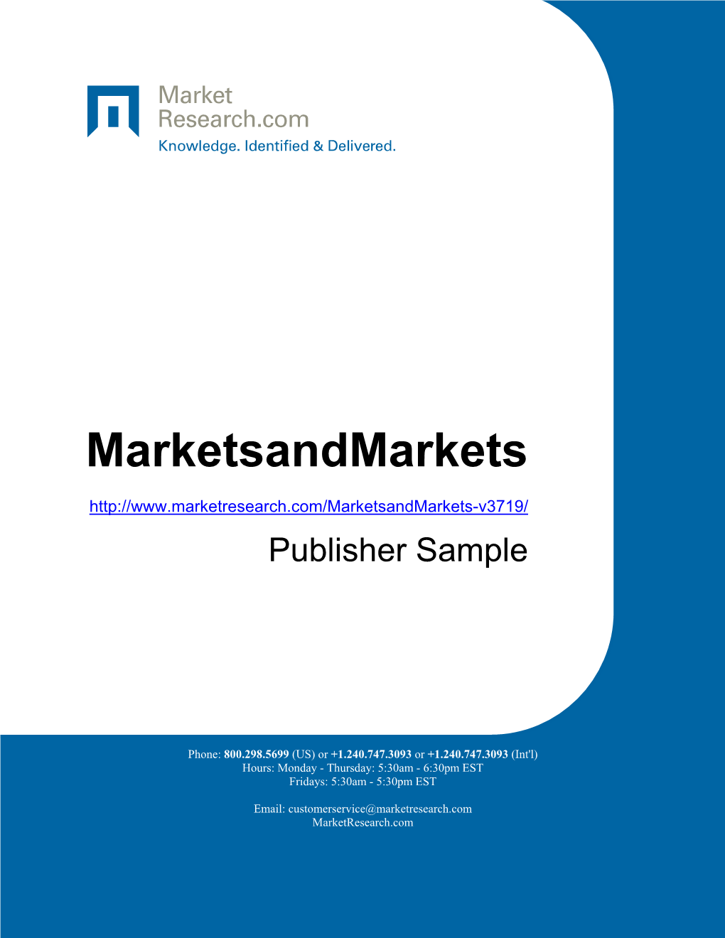 Marketsandmarkets Publisher Sample