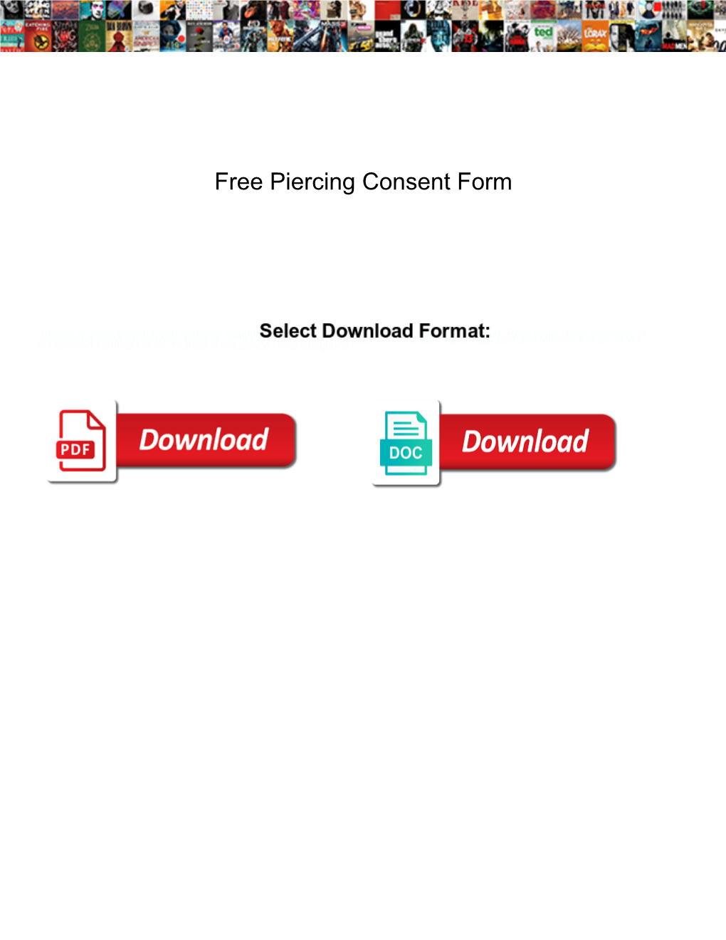 Free Piercing Consent Form