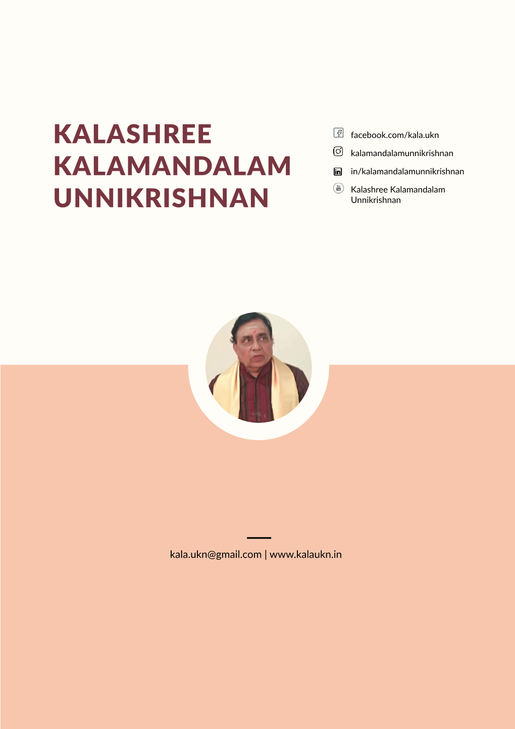 Kalashree Kalamandalam UNNIKRISHNAN Unnikrishnan