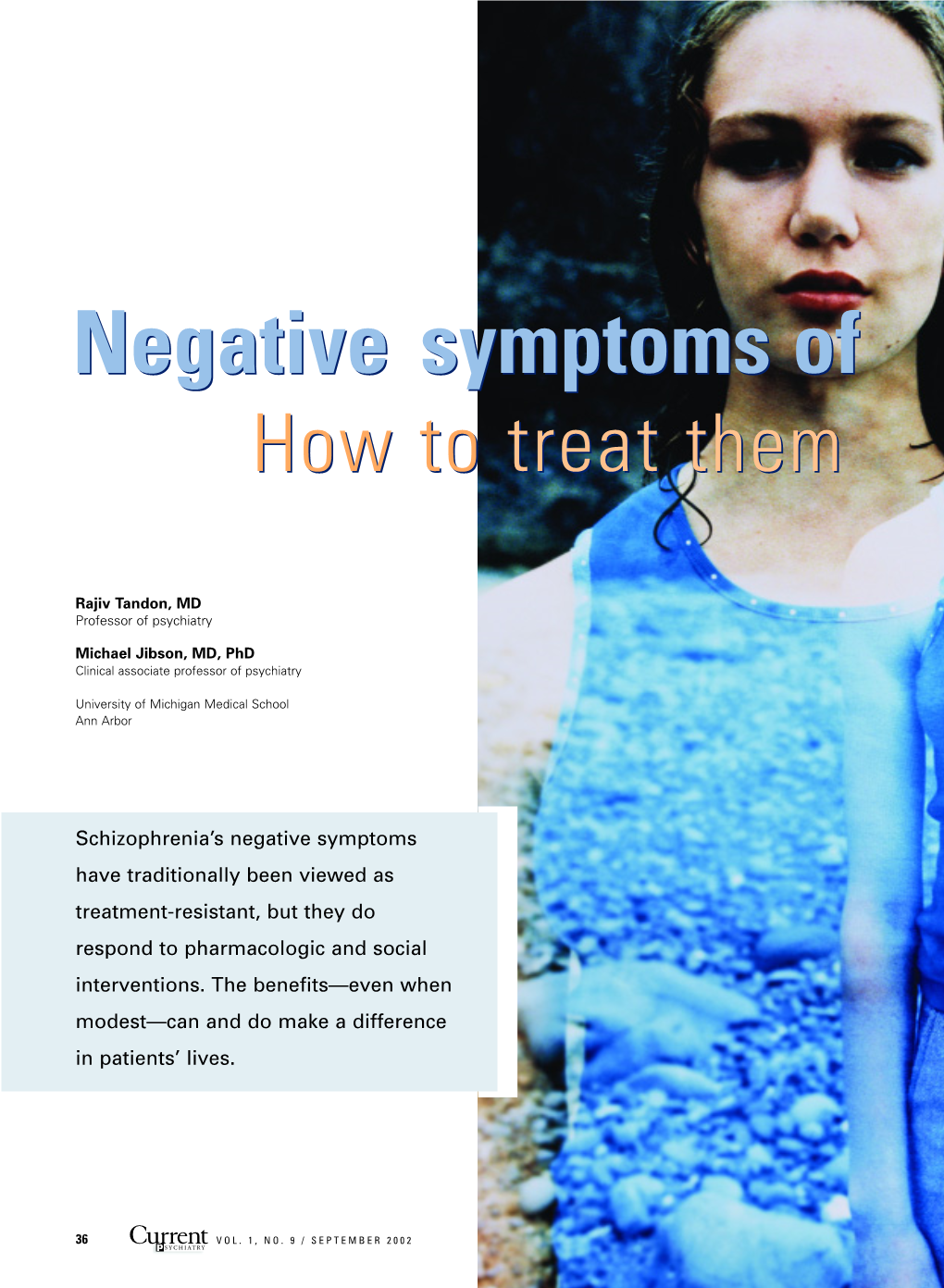 Negative Symptoms of How to Treattreat Themthem