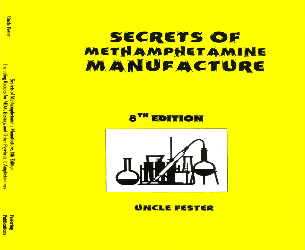 Secrets of Methamphetamine Manufacture 8Th Edition