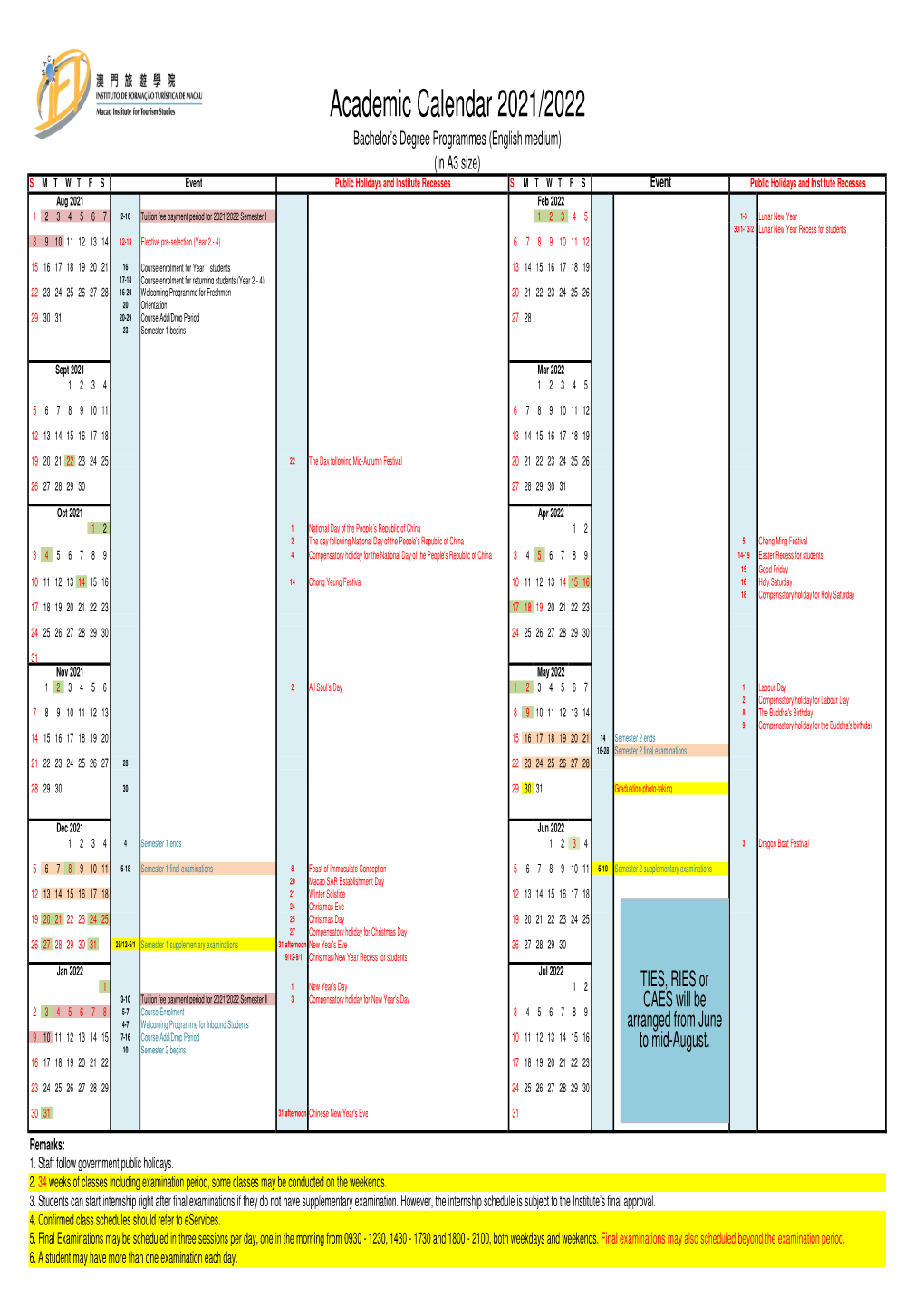 IFTM Academic Year 2021-2022 (Monthly Format).Xlsx