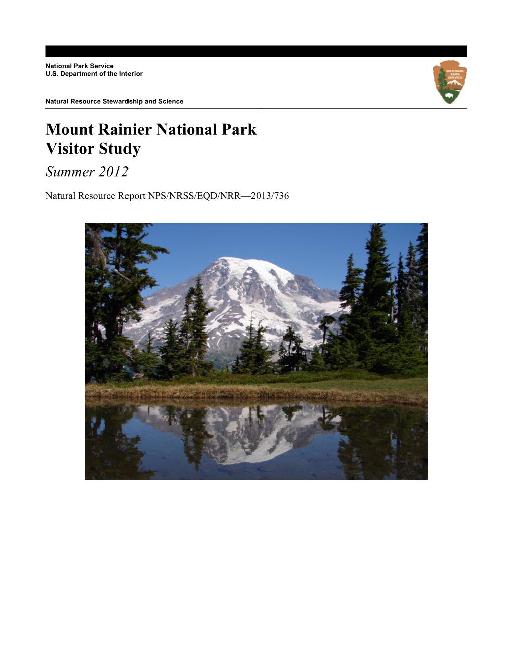 Mount Rainier National Park Visitor Study Summer 2012