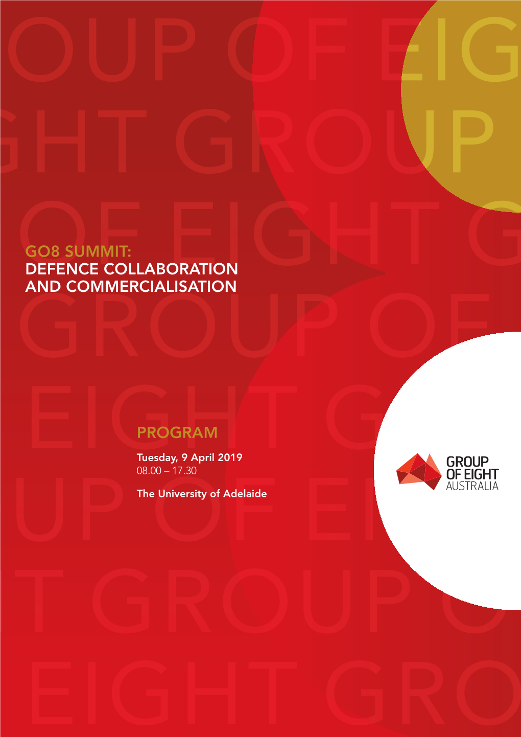 Go8 Defence Collaboration and Commercialisation Summit