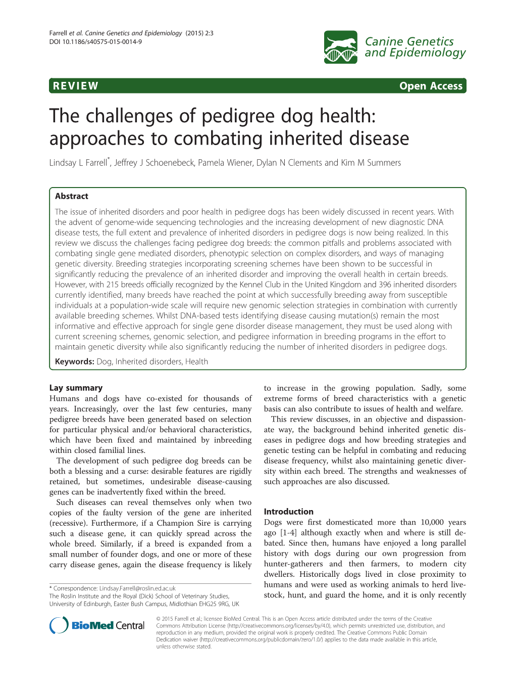 The Challenges of Pedigree Dog Health