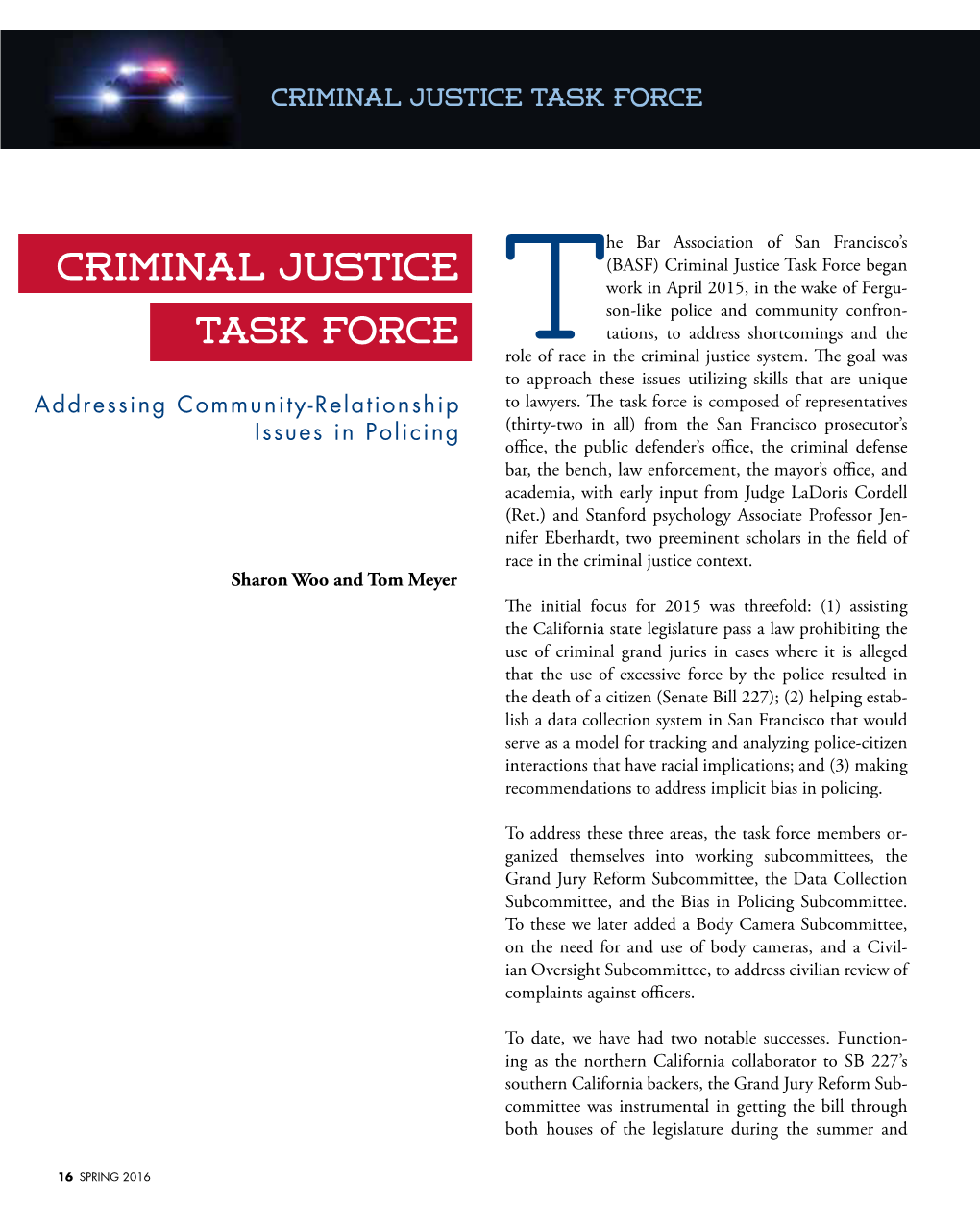 Criminal Justice Task Force Criminal Justice Task Force