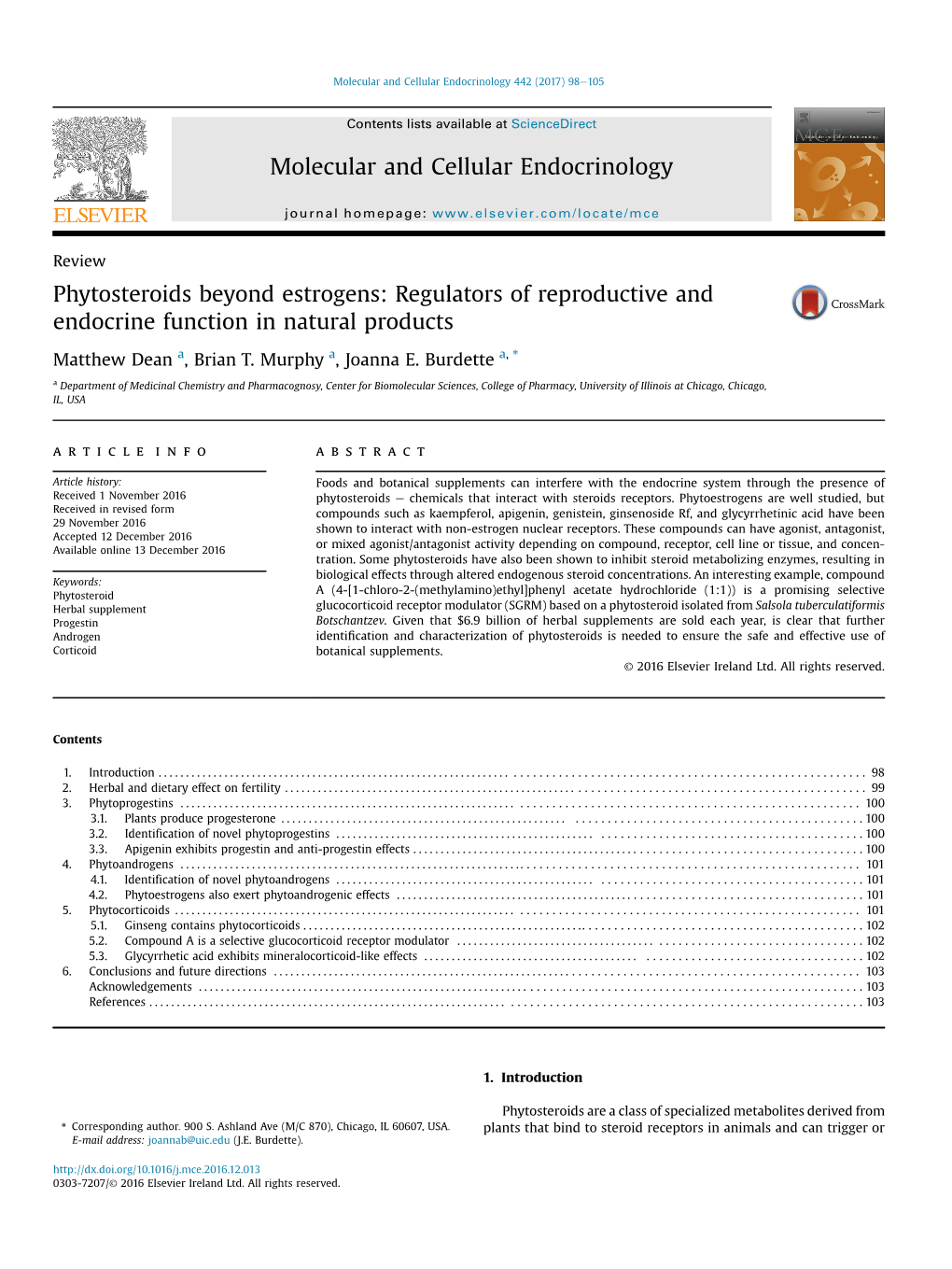 Regulators of Reproductive and Endocrine Function in Natural Products