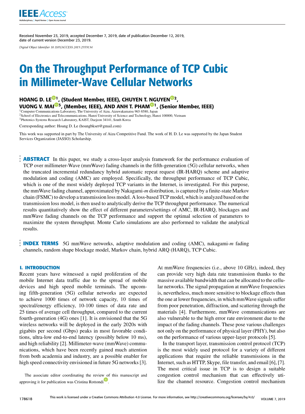 On the Throughput Performance of TCP Cubic in Millimeter-Wave Cellular Networks