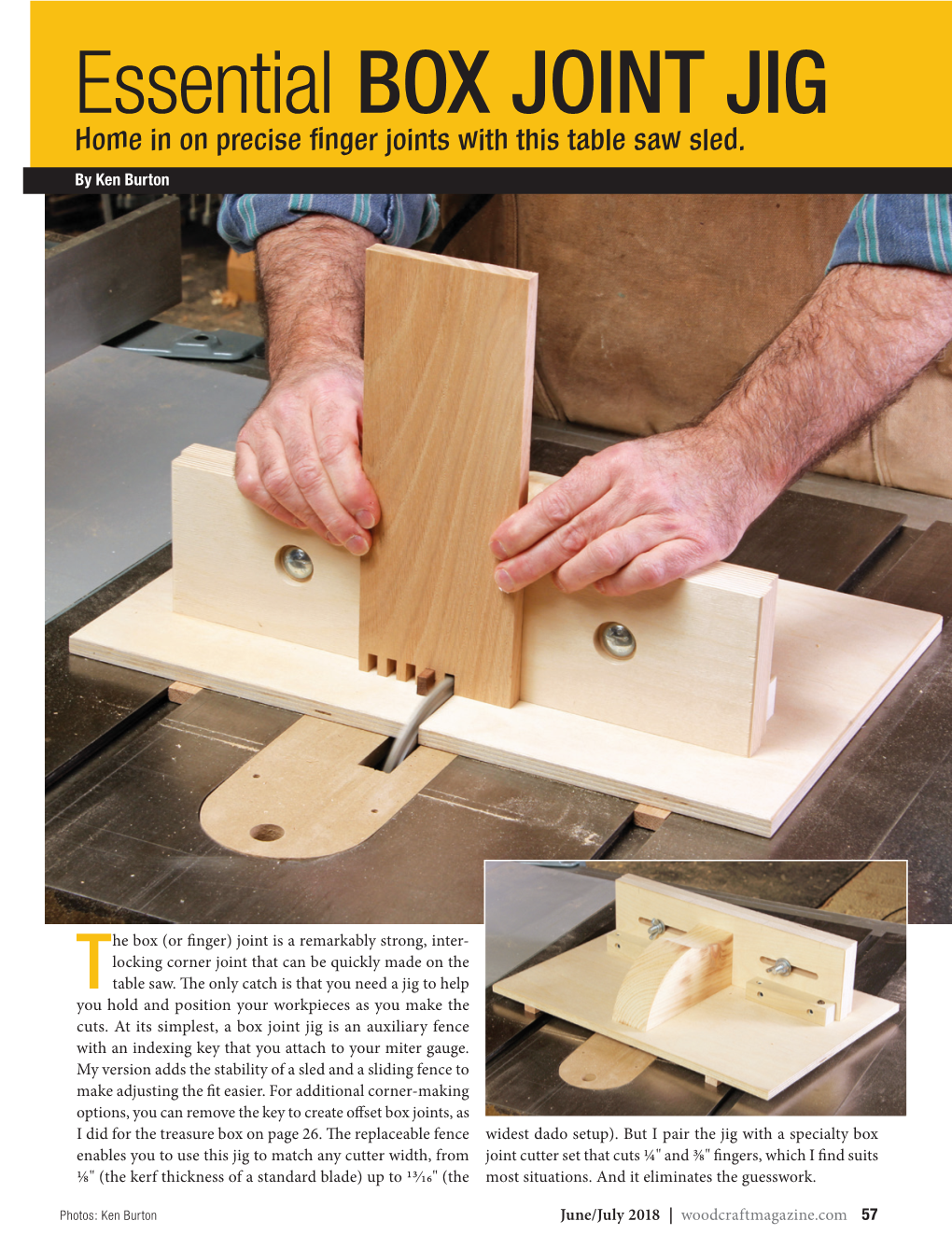 Essential BOX JOINT JIG Home in on Precise Finger Joints with This Table Saw Sled