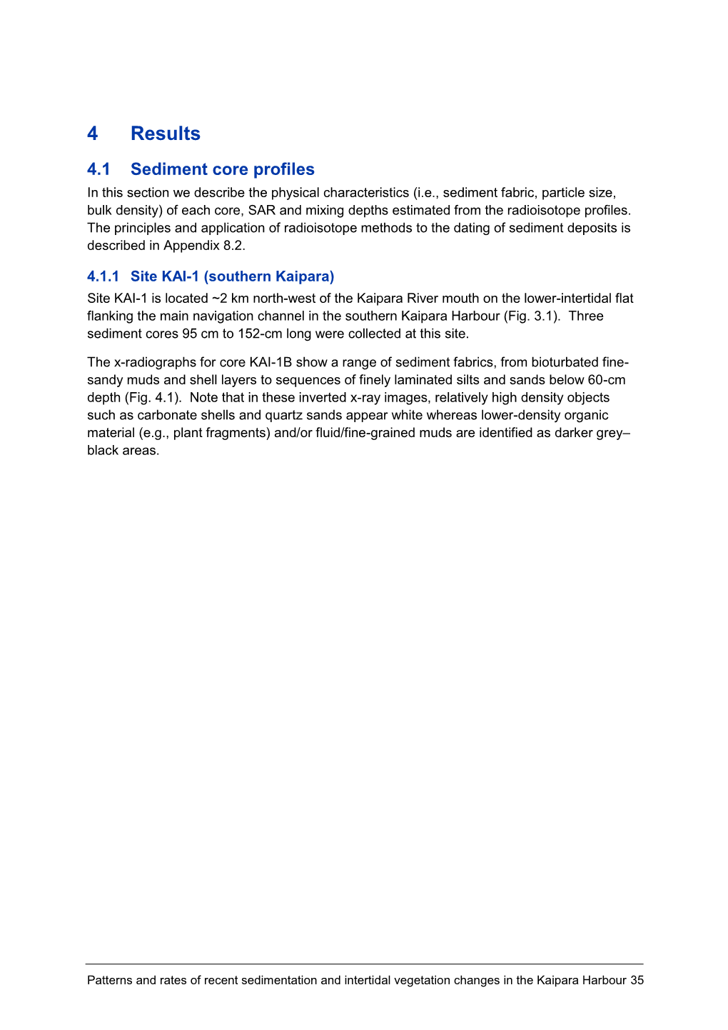 Kaipara Harbour Sedimentation Report