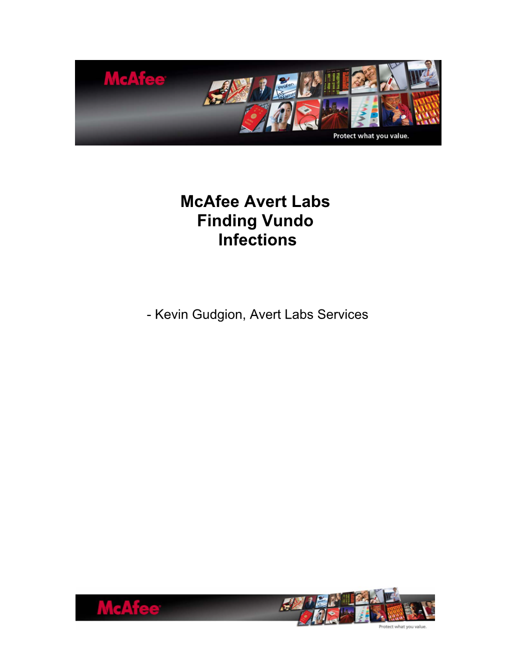 Mcafee Avert Labs Finding Vundo Infections