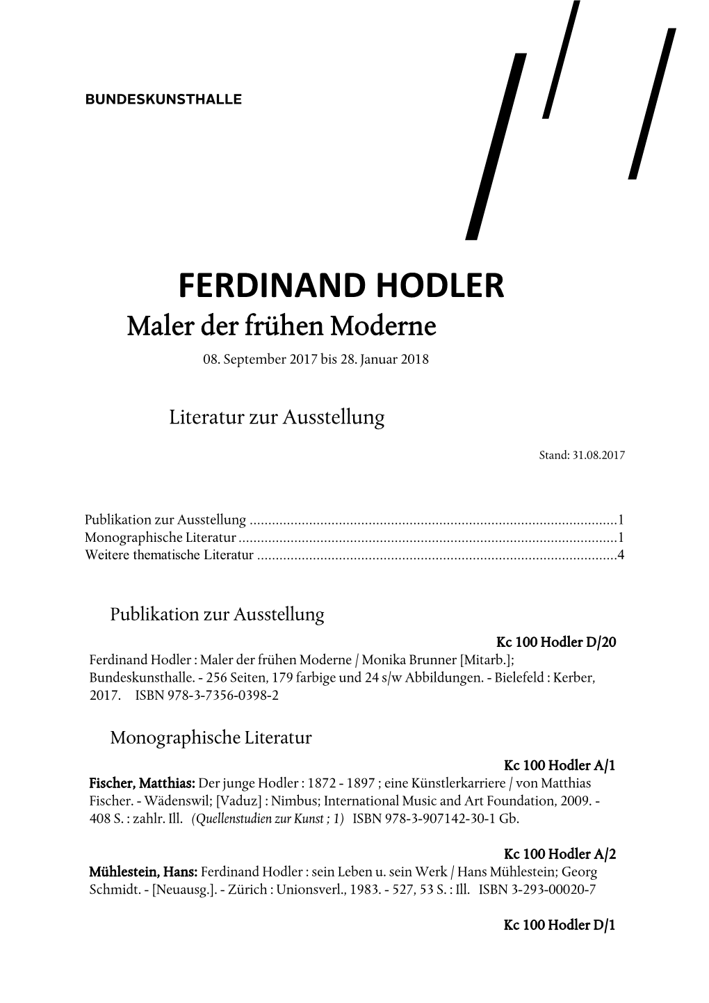 FERDINAND HODLER Maler Der Frühen Moderne 08