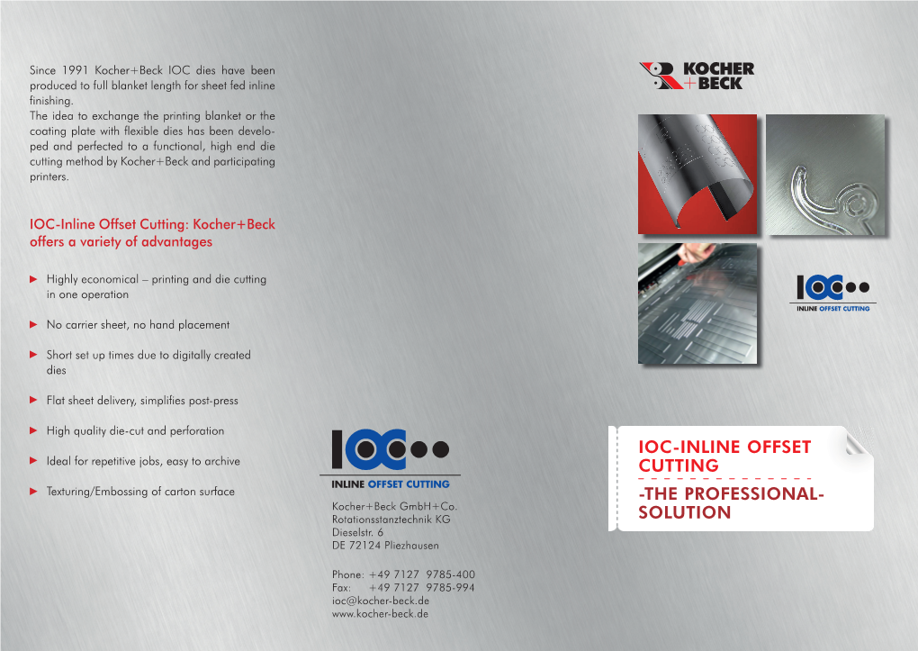 Ioc-Inline Offset Cutting -The Professional