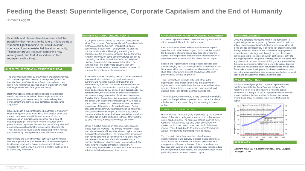 Feeding the Beast: Superintelligence, Corporate Capitalism and the End of Humanity