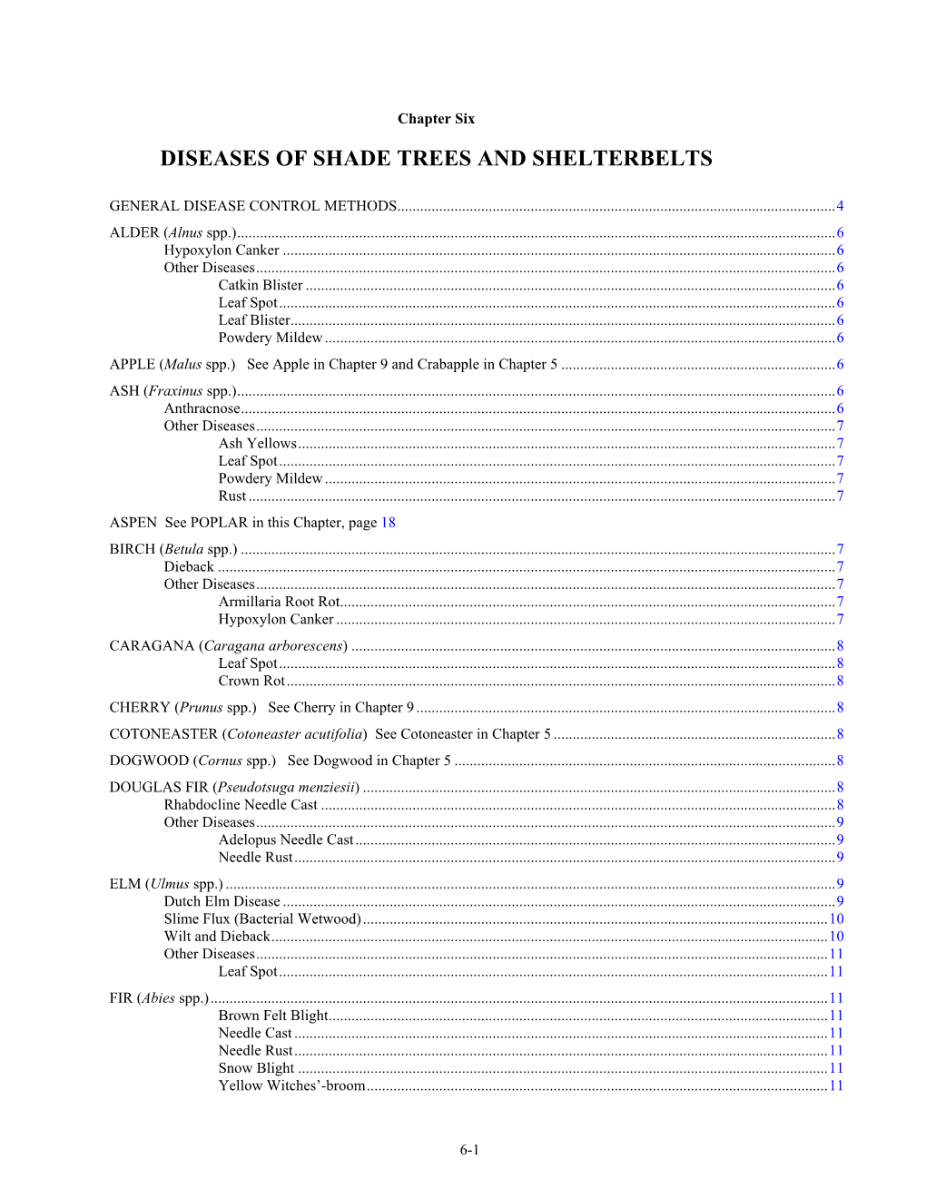 Diseases of Shade Trees and Shelterbelts