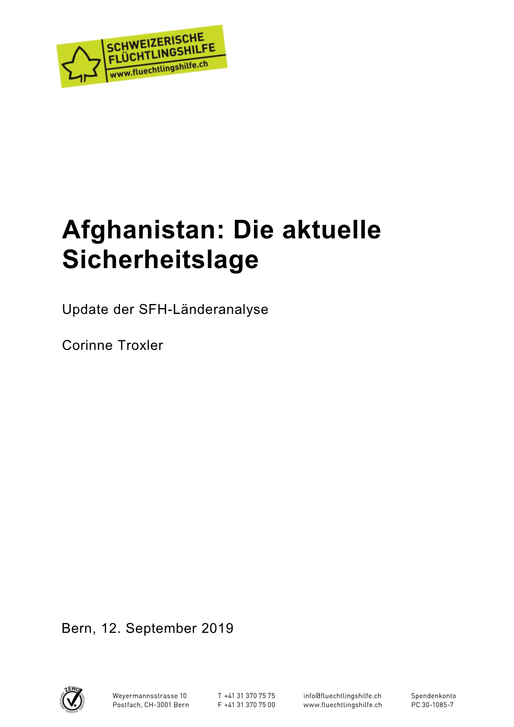 Afghanistan: Die Aktuelle Sicherheitslage