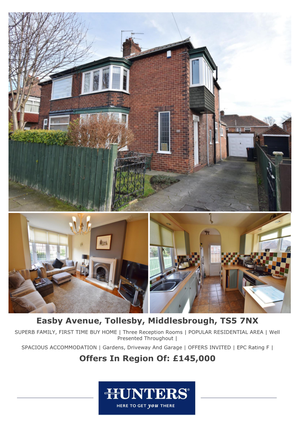 Easby Avenue, Tollesby, Middlesbrough, TS5 7NX Offers in Region Of