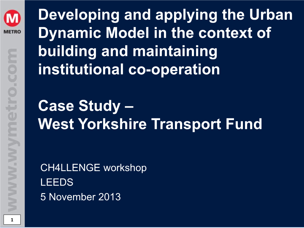 West Yorkshire Transport Fund