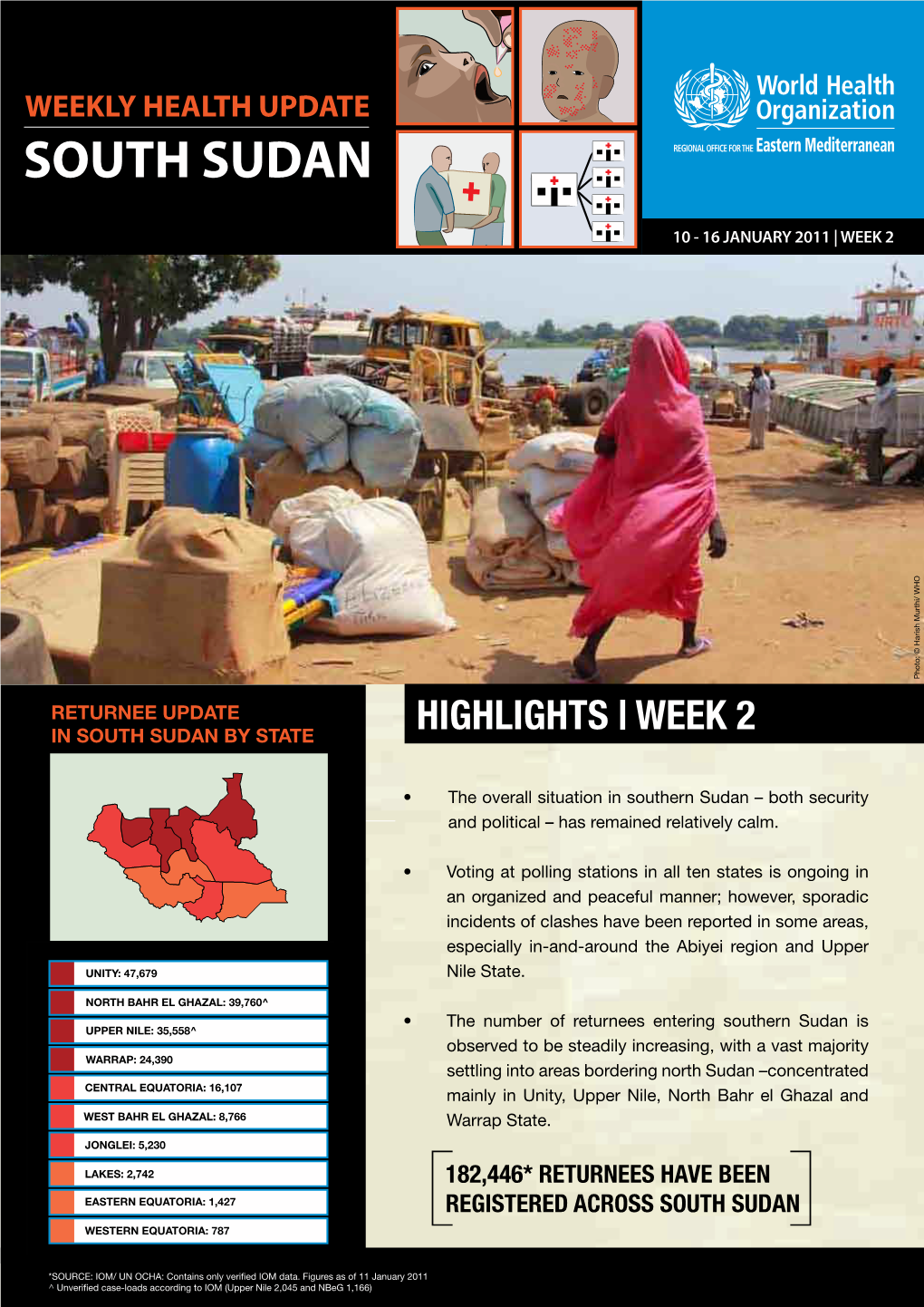 South Sudan | Weekly Report | Wk 2 | 10 - 16 January 2011