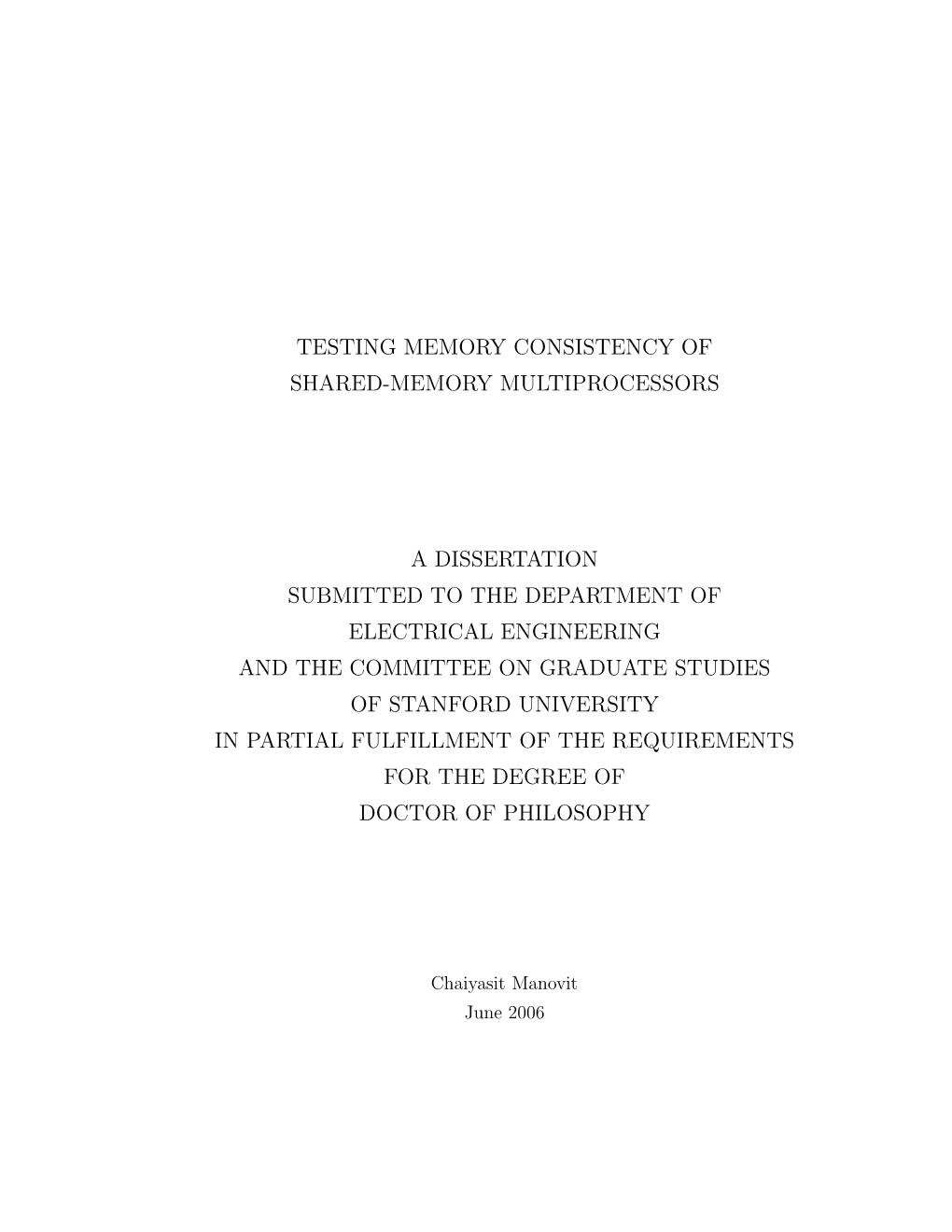 Testing Memory Consistency of Shared-Memory Multiprocessors