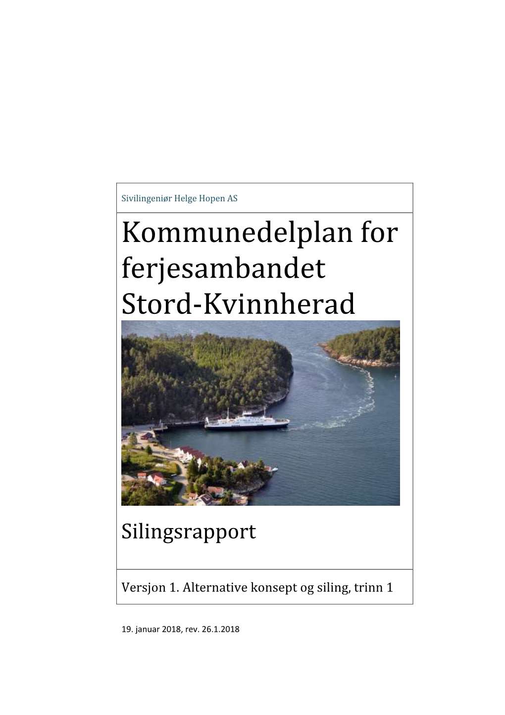 Kommunedelplan for Ferjesambandet Stord-Kvinnherad