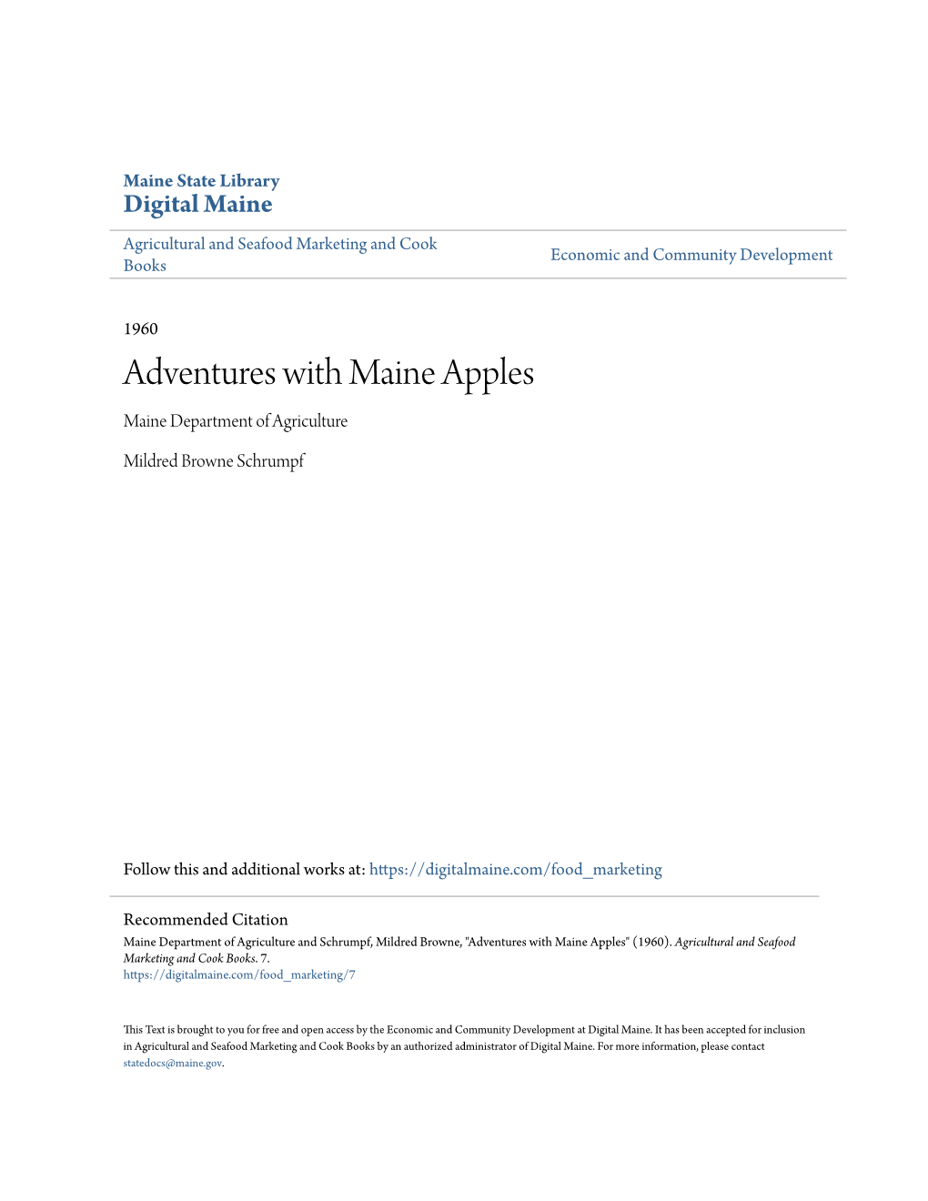 Adventures with Maine Apples Maine Department of Agriculture