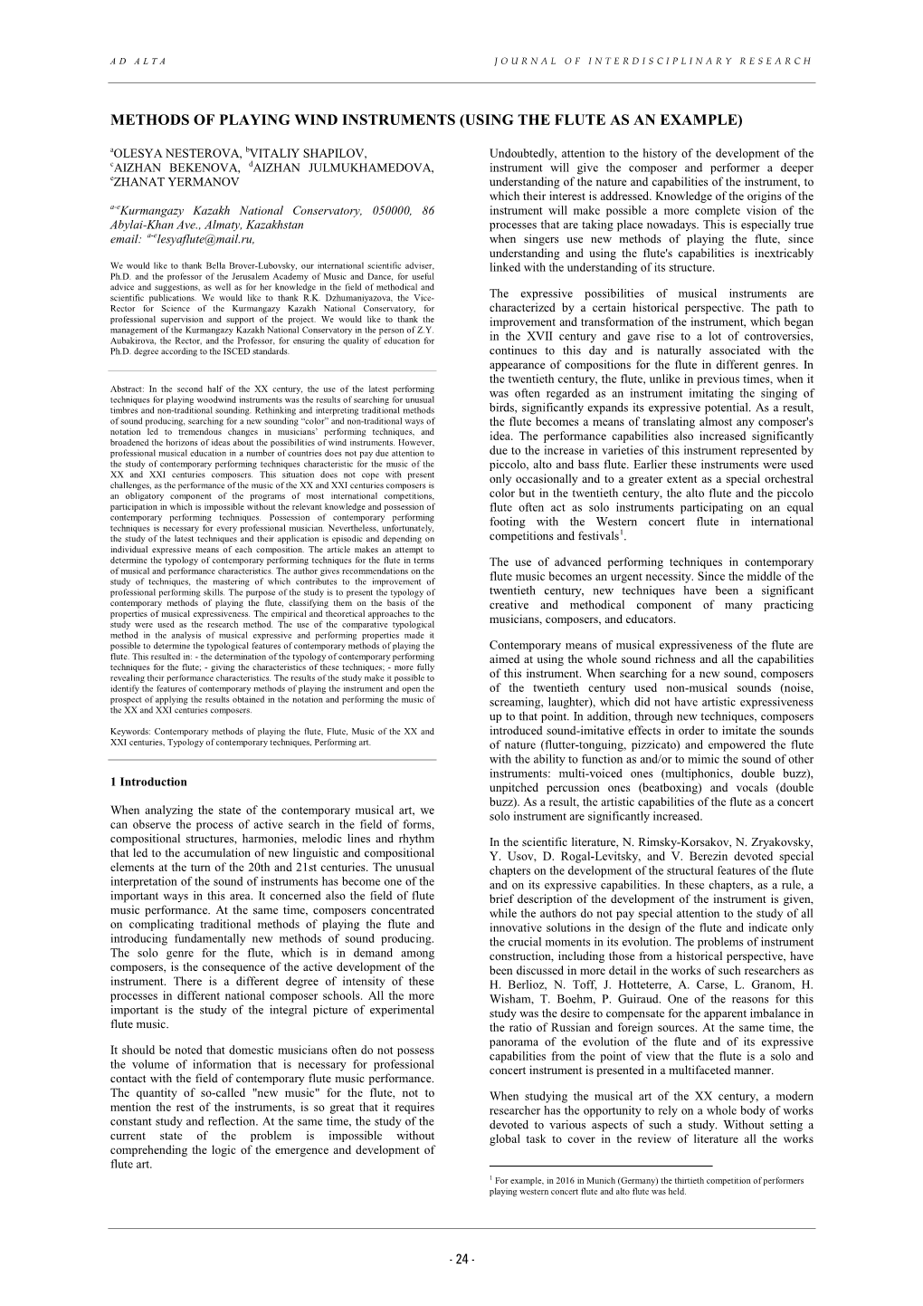 Ad Alta Journal of Interdisciplinary Research