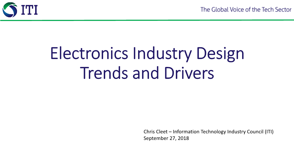 Electronics Industry Design Trends and Drivers