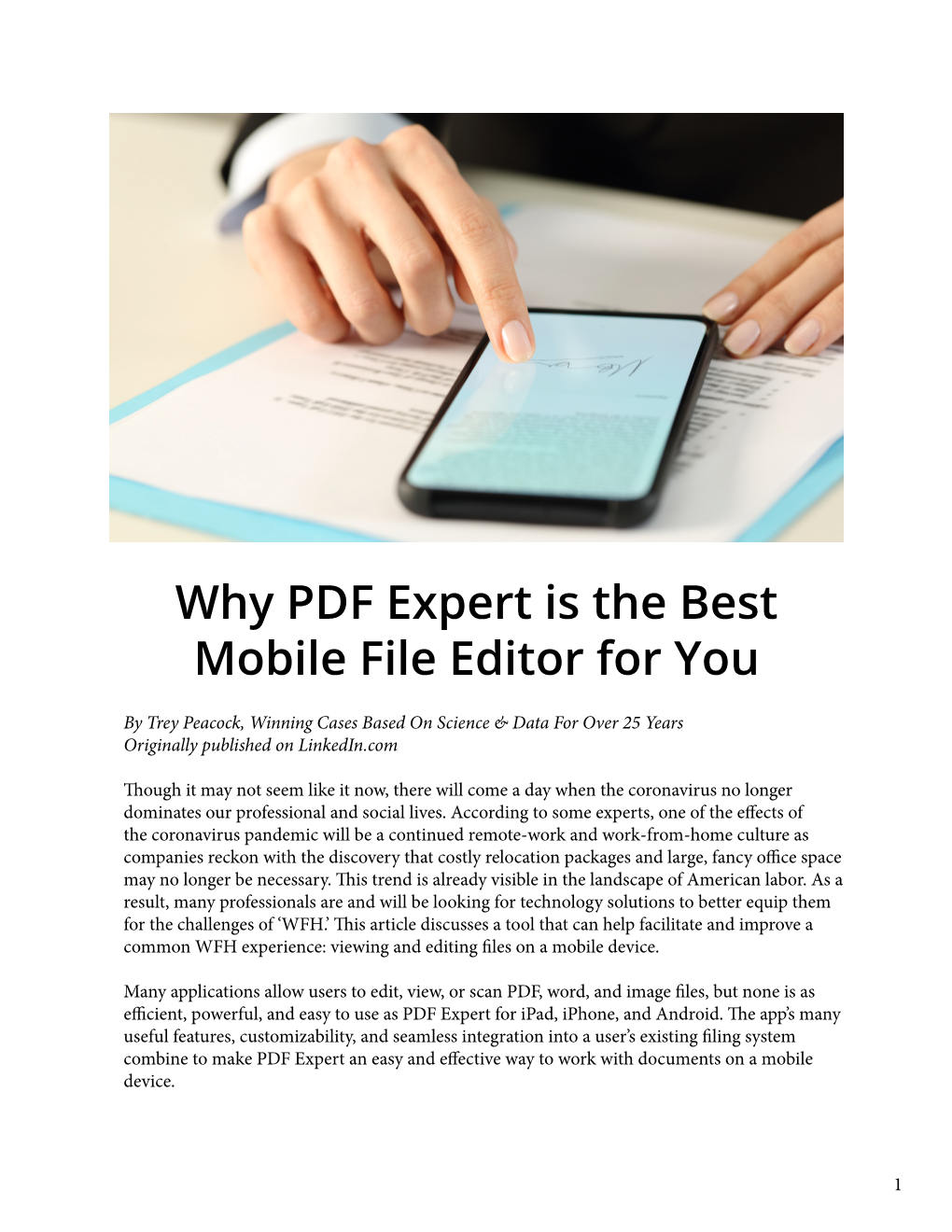 Why PDF Expert Is the Best Mobile File Editor for You