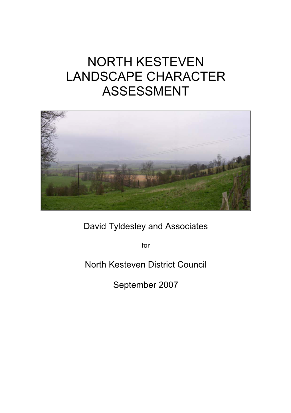 North Kesteven Landscape Character Assessment Report