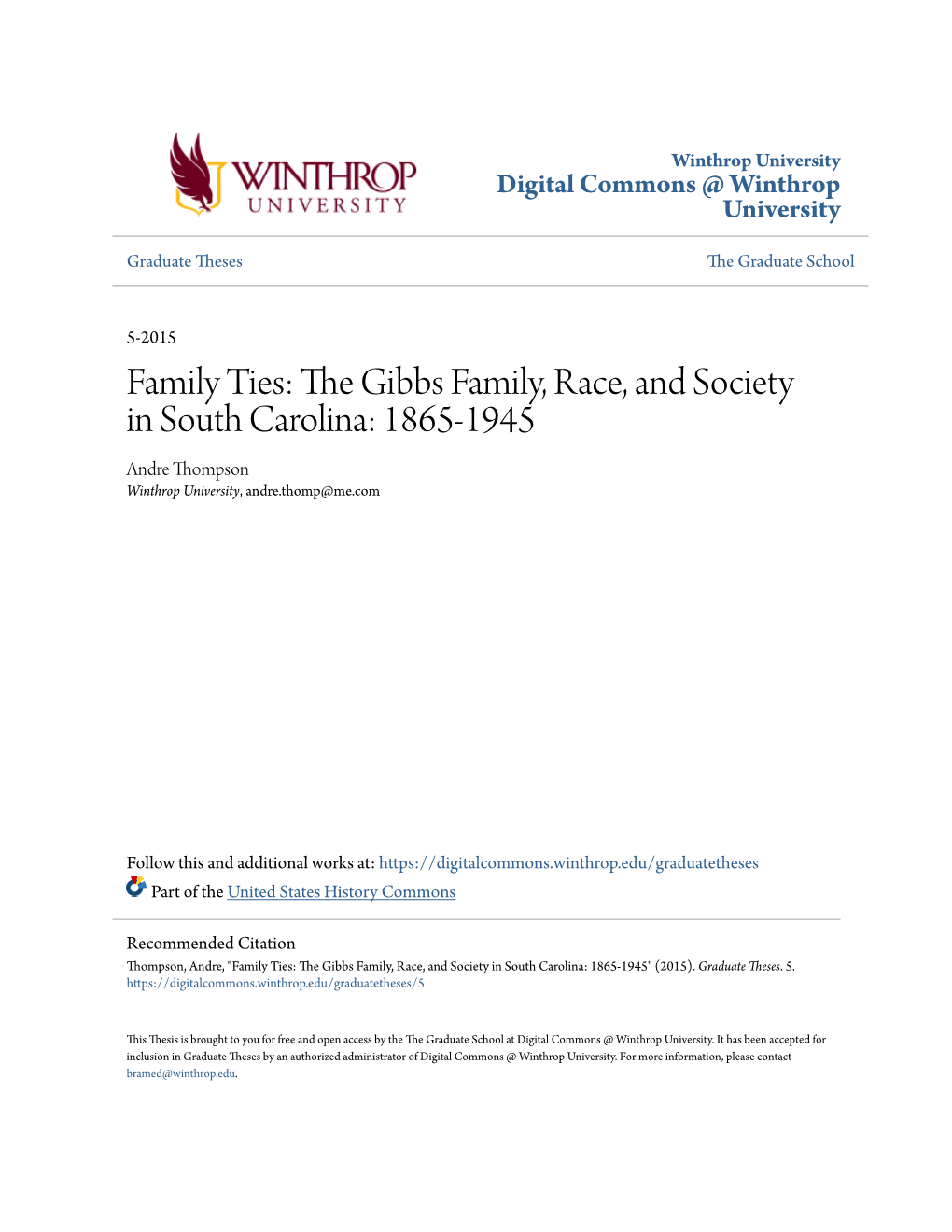 The Gibbs Family, Race, and Society In