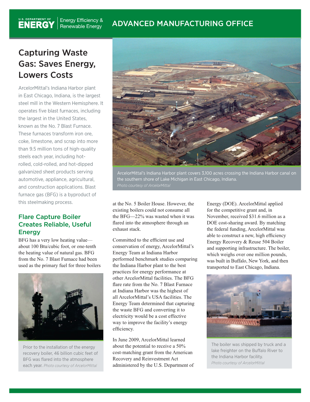 Capturing Waste Gas: Saves Energy, Lower Costs