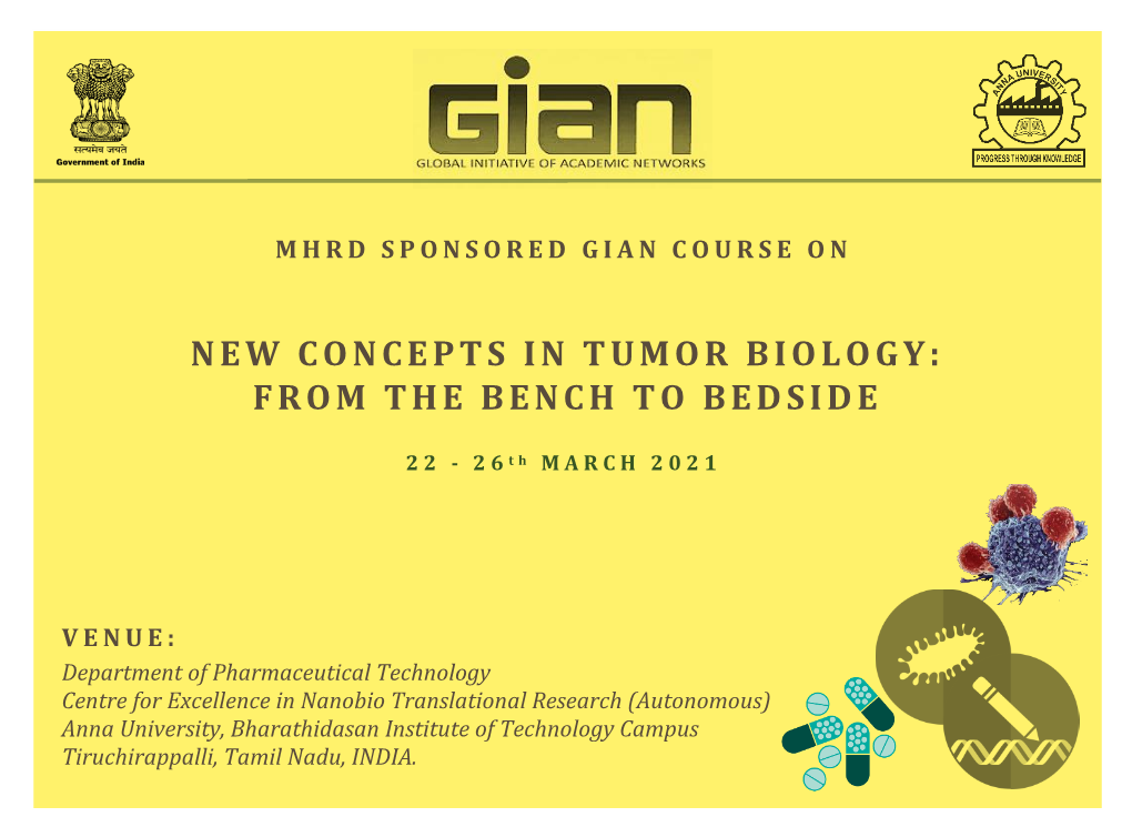 New Concepts in Tumor Biology