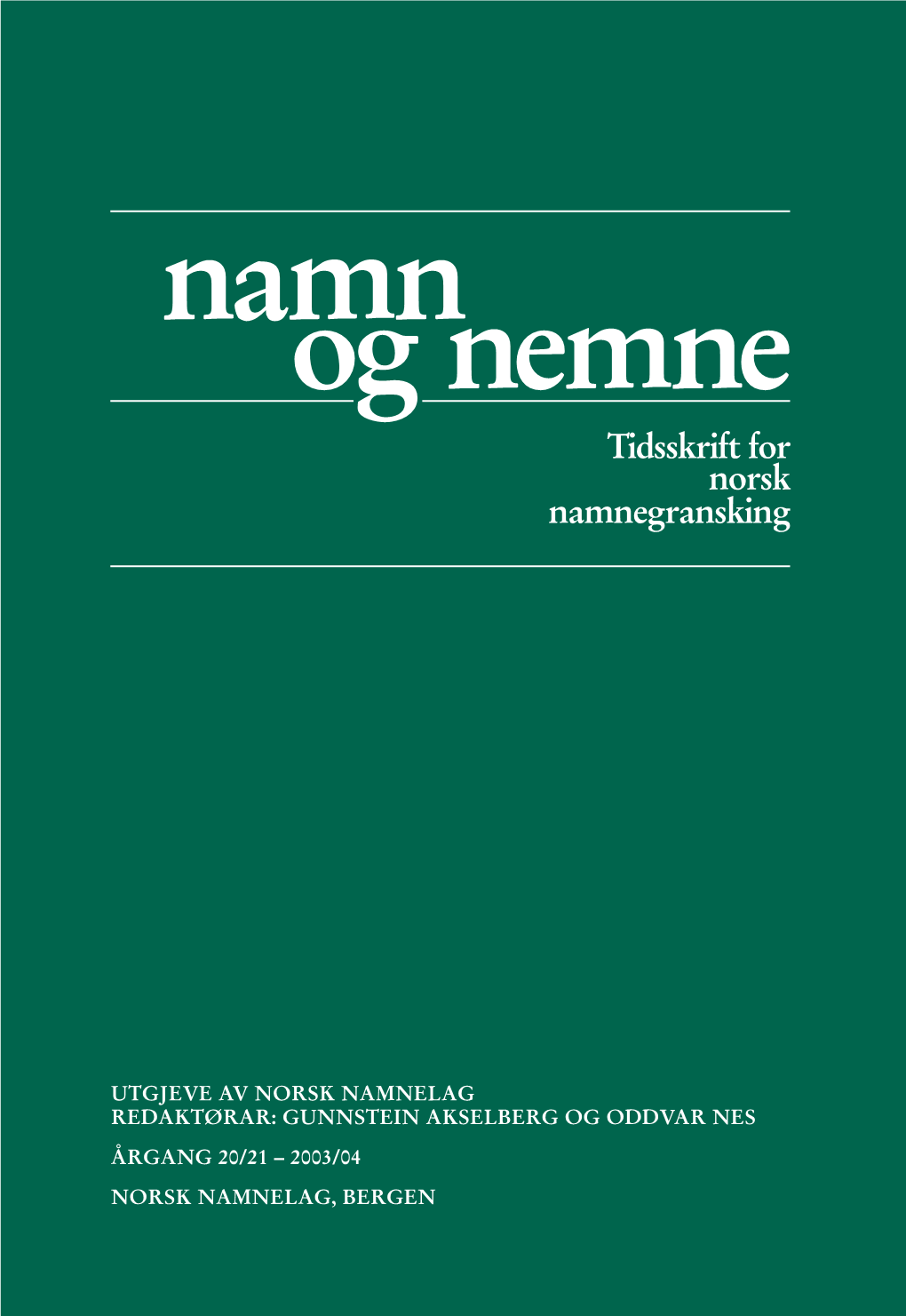 Namn Og Nemne Nr. 20