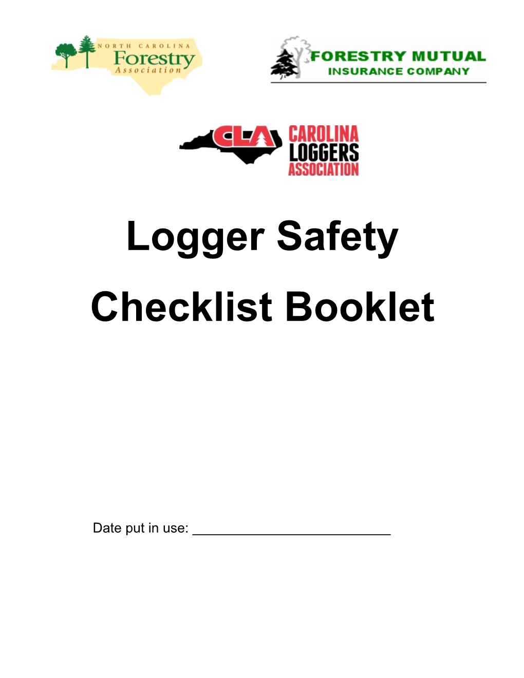 Logger Safety Checklist Booklet Order Form