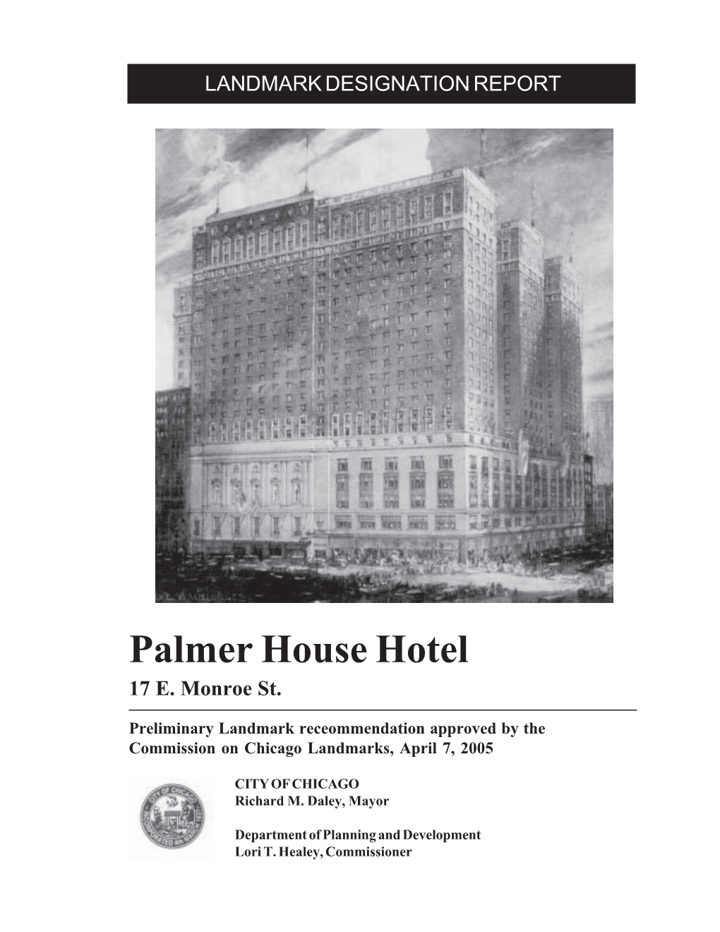 Palmer House Hotel 17 E