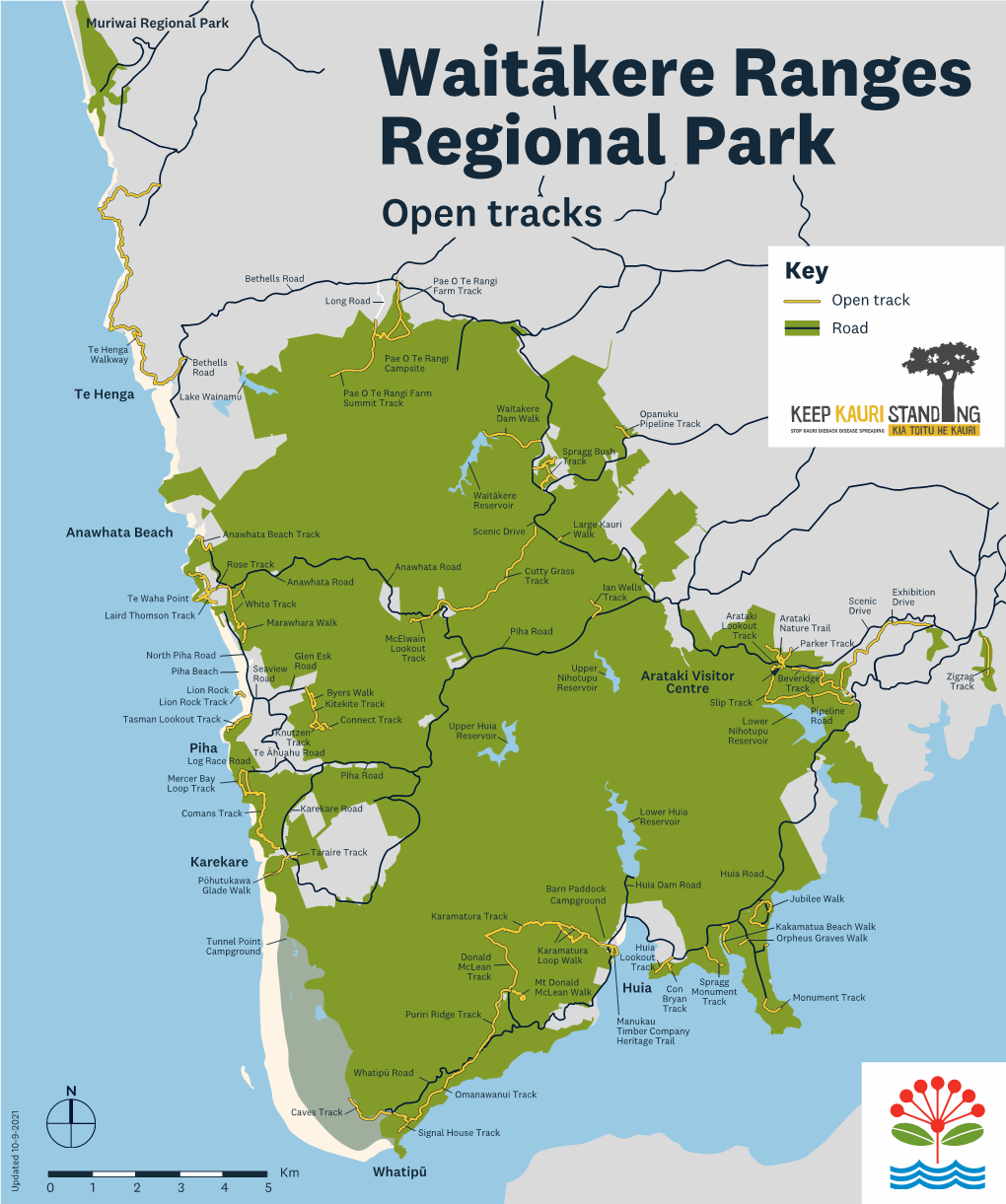 Waitākere Ranges Regional Park Open Tracks