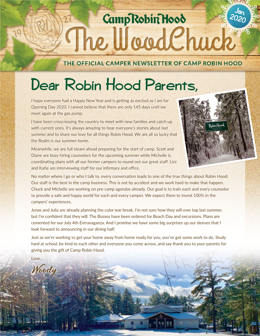 Dear Robin Hood Parents