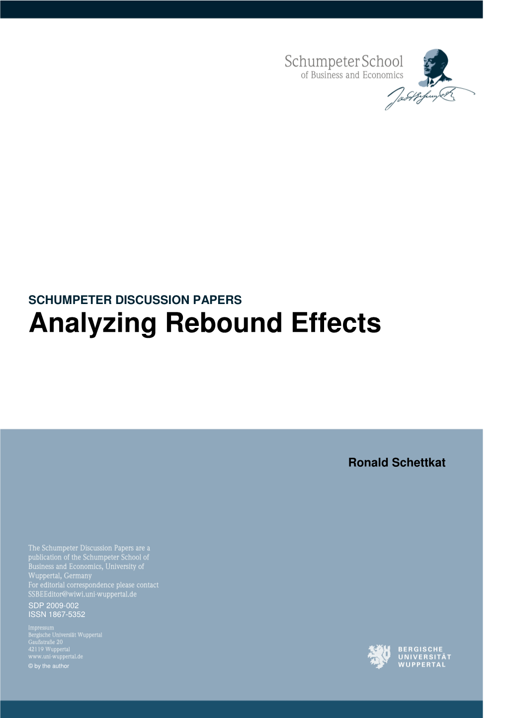 Analyzing Rebound Effects