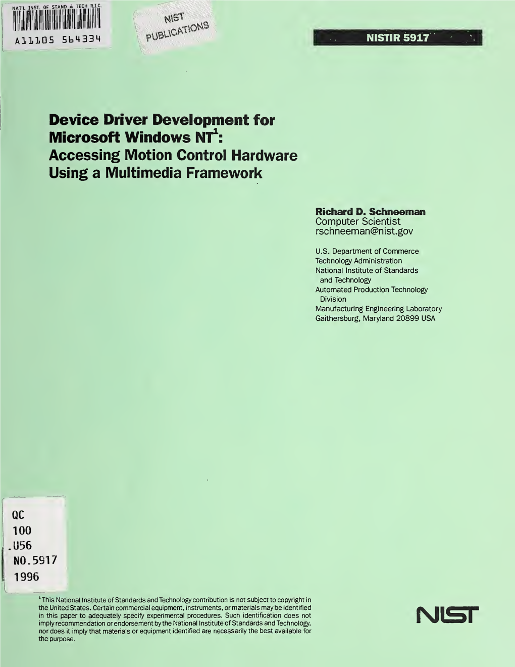Device Driver Development for Microsoft Windows NT1: Accessing
